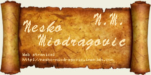 Neško Miodragović vizit kartica